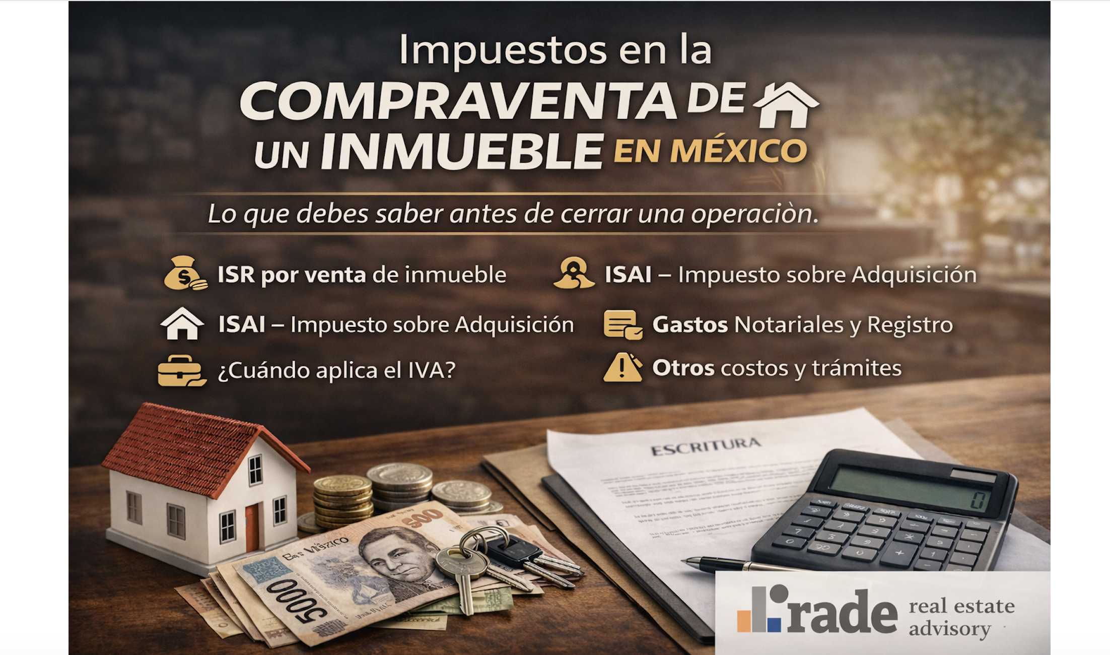 Impuestos en la compraventa de un inmueble en México
